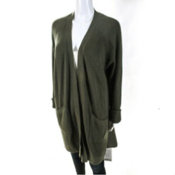 Lululemon Cashmere Long Comfy Cardigan Olive Green 10 - Picture 6 of 11